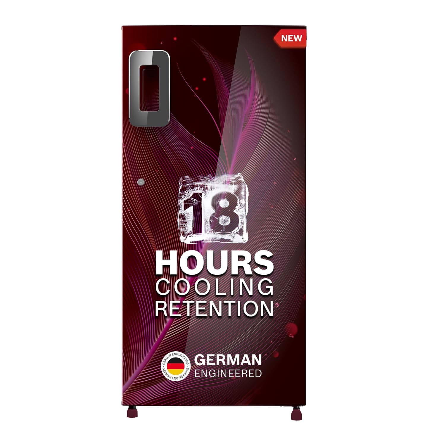 Bosch 207 L,3 Star, Single Door, Direct Cool Refrigerator with Chrome handle, Multi box and cool bottle zone (CST20W33NI, Feather Wine)
