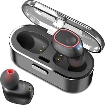 TOZO T8 True Wireless Stereo Headphones TWS Bluetooth in-Ear Earbuds with Charging Case Built-in Mic Headset. Premium Sound with Bass for Running Spor...