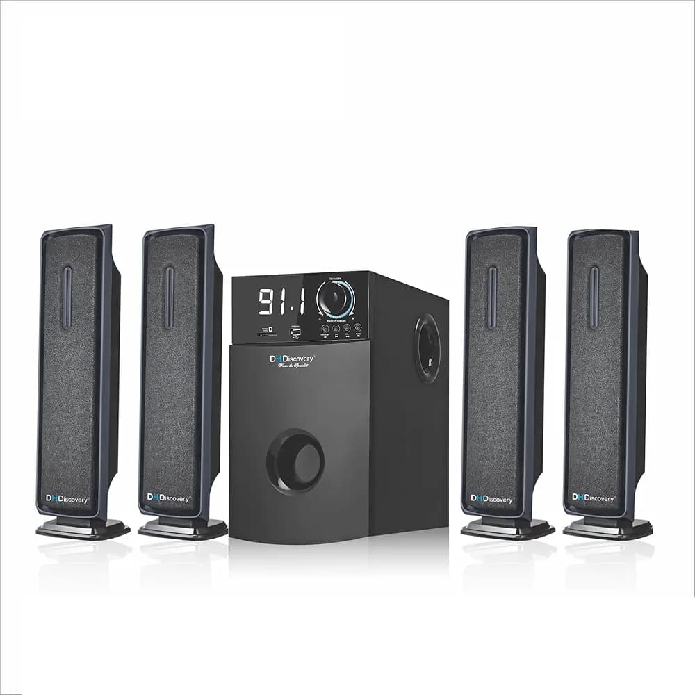 DH Discovery DH18000 250Watt 4.1 Home Theatre System | Multimedia Speakers |Bluetooth Speaker | with Bluetooth v5.0/1 USB Slot/1 AUX/Built in FM Radio/LED Display with Remote Control (Black)