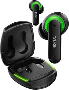 (Refurbished) truke Newly Launched BTG Neo Dual Pairing Earbuds with 6-Mic Advanced ENC, 80H Playtime, 35ms Ultra-Low Latency, 13mm Titanium Drivers, ...