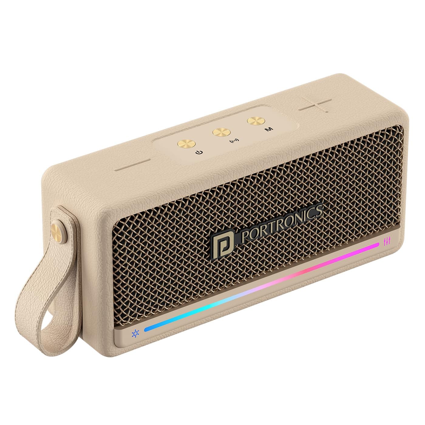 Portronics Harmony Mini 25W HD Premium Portable Bluetooth Speaker with Subwoofer, EQ Adjustment, 6 Hours Playtime, in-Built Mic,TWS Mode,RGB Lights, B...