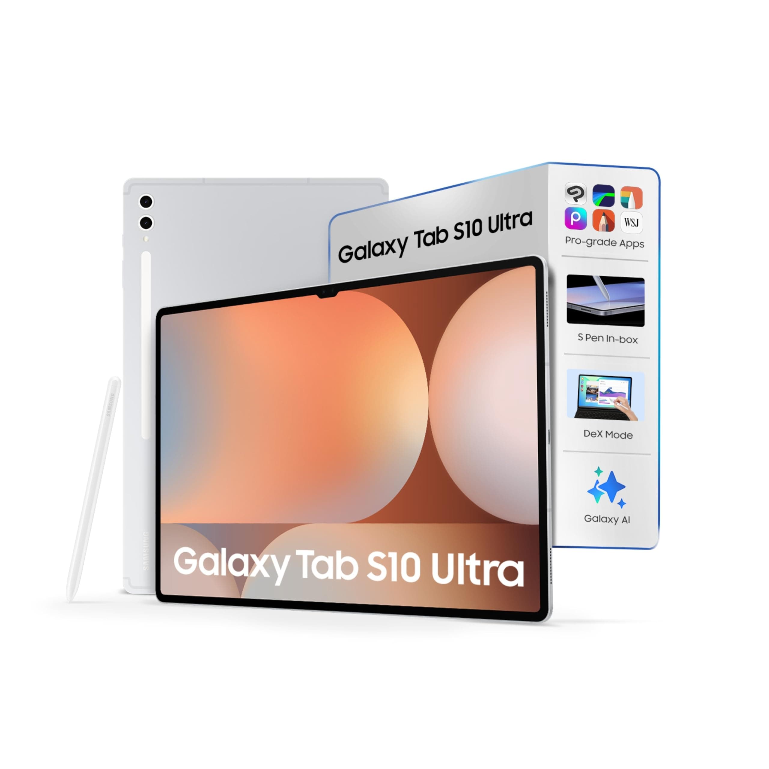 Samsung Galaxy Tab S10 Ultra, S Pen in-Box, 36.99 cm (14.6 inch) Dynamic AMOLED 2X Display, 12 GB RAM, 512 GB Storage, Wi-Fi + 5G Tablet, Platinum Sil...