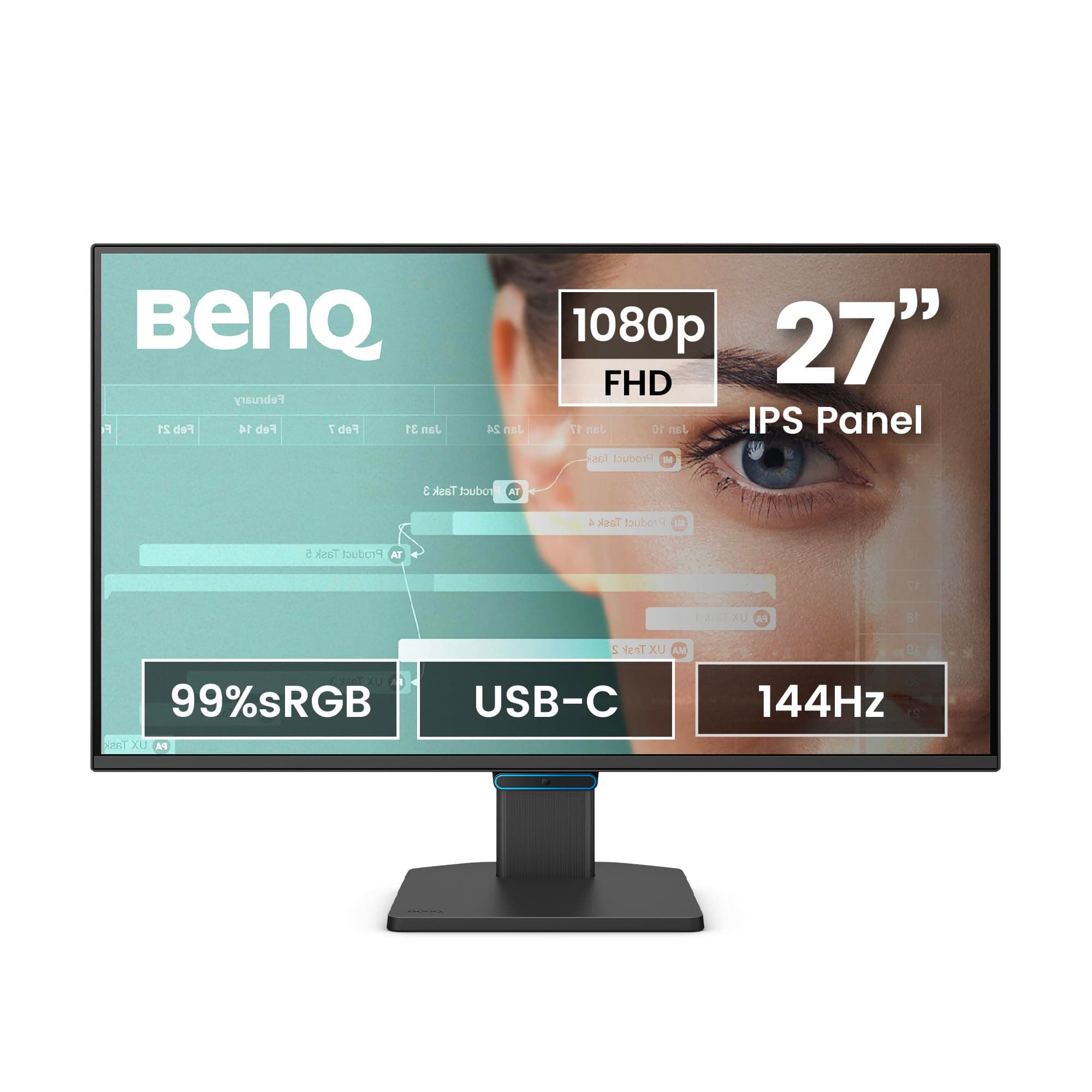 BenQ GW2790C 27" IPS 144Hz FHD Eye-Care Monitor |99% sRGB|USB-C|1500:1 Contrast| 2Wx2 Speakers|Ultrathin Bezel| HDMI | DP| Flicker Free | AMD FreeSync...