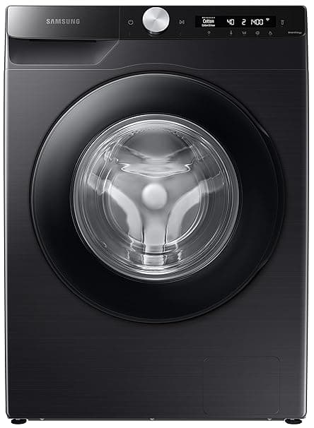 Samsung 8 Kg Wi-Fi Inverter 5 Star Fully-Automatic Front Loading Washing Machine (WW80T504DAB/TL,Black Caviar, AI Control) Washing Machines & Dryers