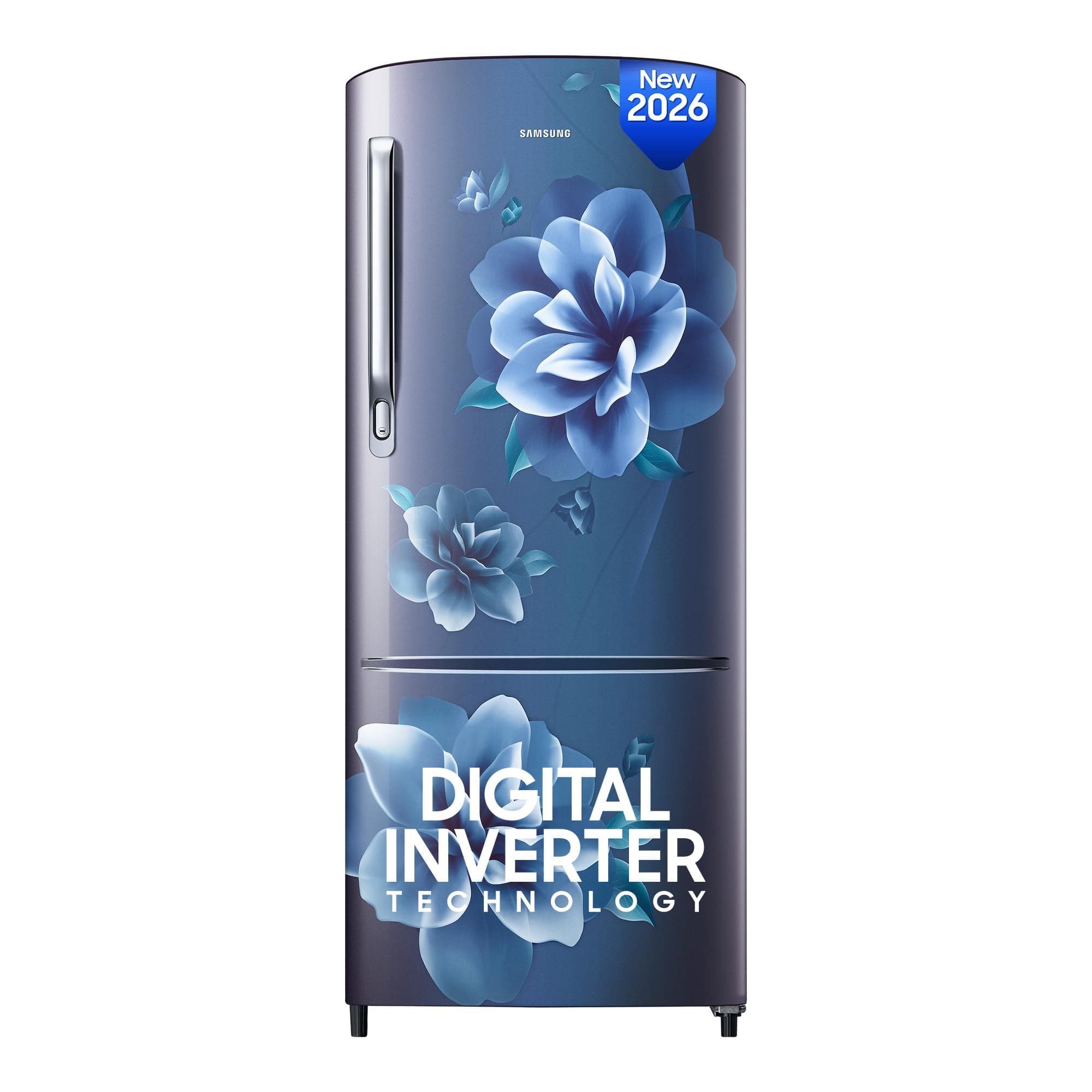 Samsung 183 L, 3 Star, Digital Inverter, Direct-Cool Single Door Refrigerator (RR20H2723CU/NL, Camellia Blue, Single Touch Defrost, 2026 Model)