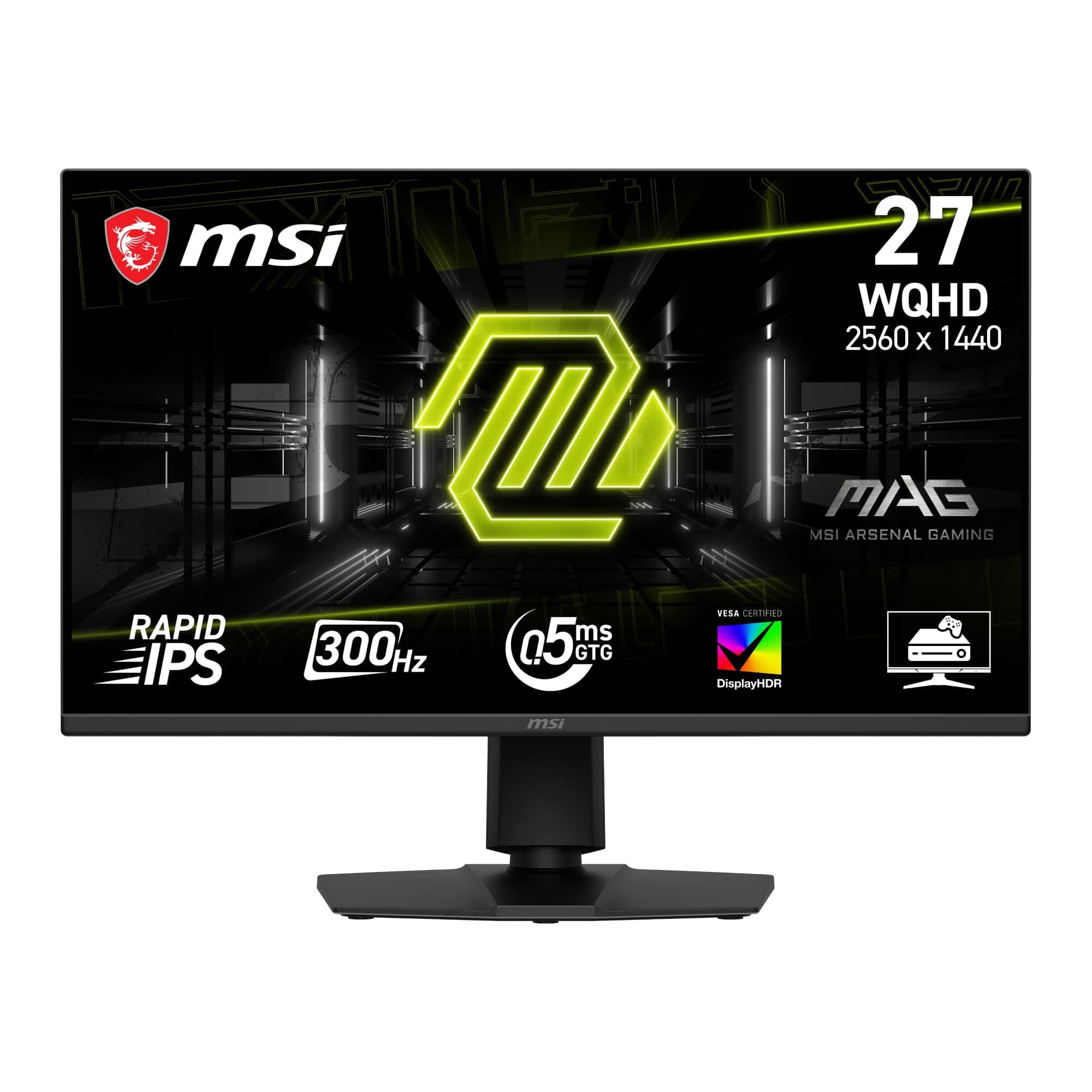 MSI MAG 275QPF X30 27-Inch WQHD Gaming Monitor, 2560x1440 Rapid IPS, 300Hz, 0.5ms, DisplayHDR 400, AMD FreeSync Premium, AI Vision, HDMI 2.1, DP 1.4a,...