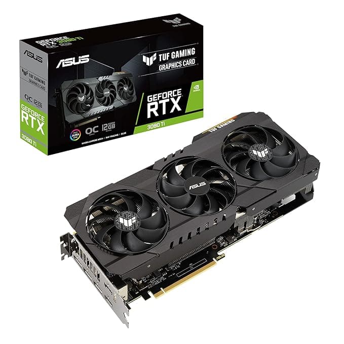 ASUS TUF Gaming NVIDIA GeForce RTX 3080 Ti OC Edition Graphics Card (PCIe 4.0, 12GB GDDR6X, HDMI 2.1, DisplayPort 1.4a, Dual Ball Fan Bearings, Milita