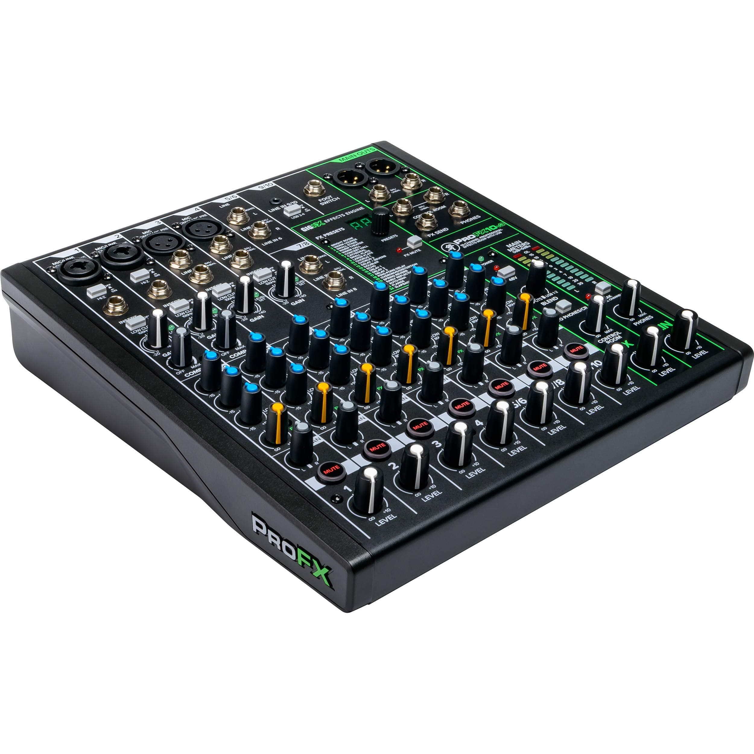 Mackie ProFXv3 Series, 10-Channel Professional Effects Mixer with USB, Onyx Mic Preamps and GigFX effects engine - (ProFX10v3