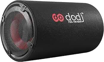 dodj 12 inch Round Active Car Basstube with Inbuilt imported Amplifier Powered Subwoofer(Peak Power:6800w)