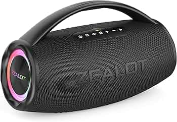 Zealot Bluetooth Speaker, 80W Portable Speaker Loud with Booming Bass, DSP, IP67 Waterproof Outdoor Speaker, Wireless, PowerBank, Bluetooth 5.2, Large...