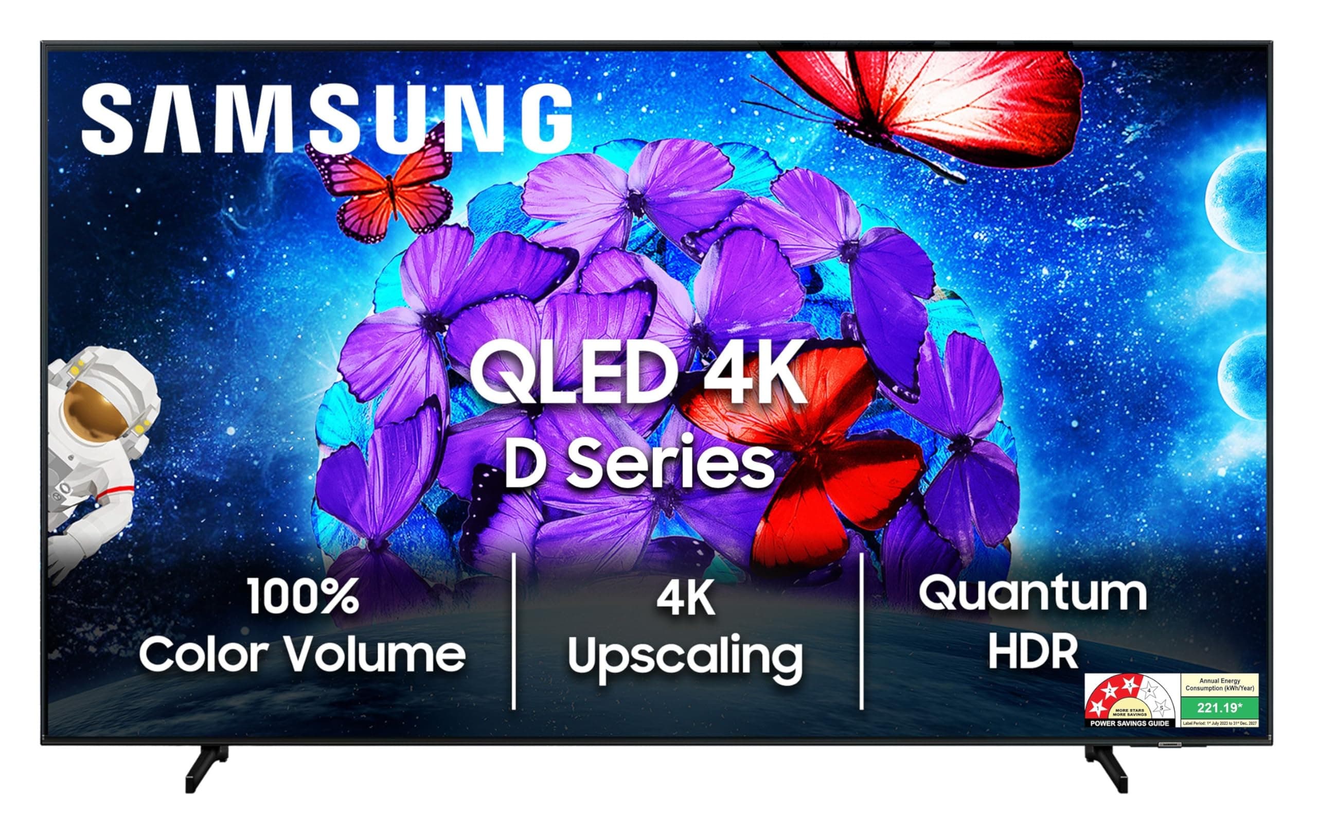 Samsung 163 cm (65 inches) QE1D series 4K Ultra HD QLED Smart TV QA65QE1DAULXL (Black)