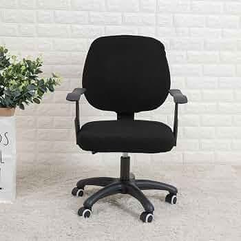 CALANDIS Office Computer Chair Stretchable Rotating Chair Seat Covers Black