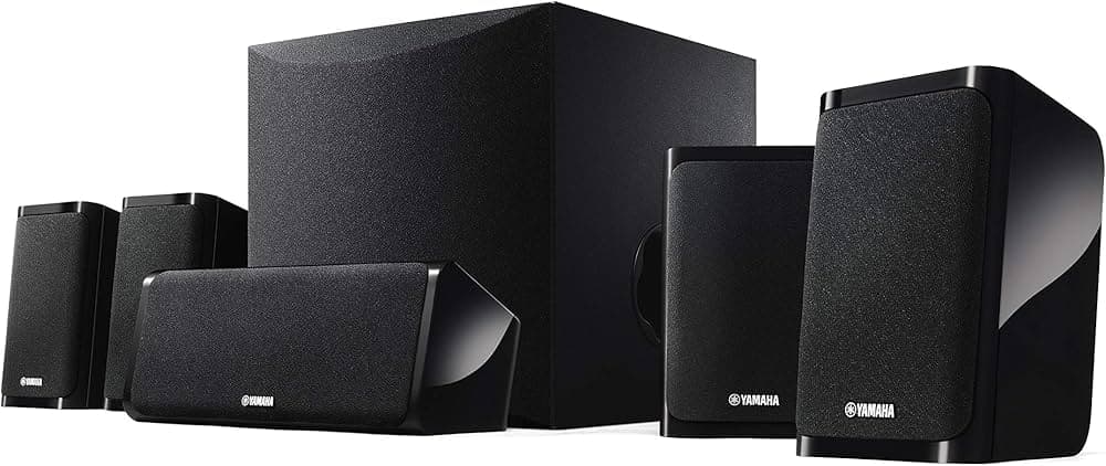 (Refurbished) Yamaha NS-P41 Black 5.1 Channel Home Theatre Speaker Package (8 Inch Active Subwoofer)