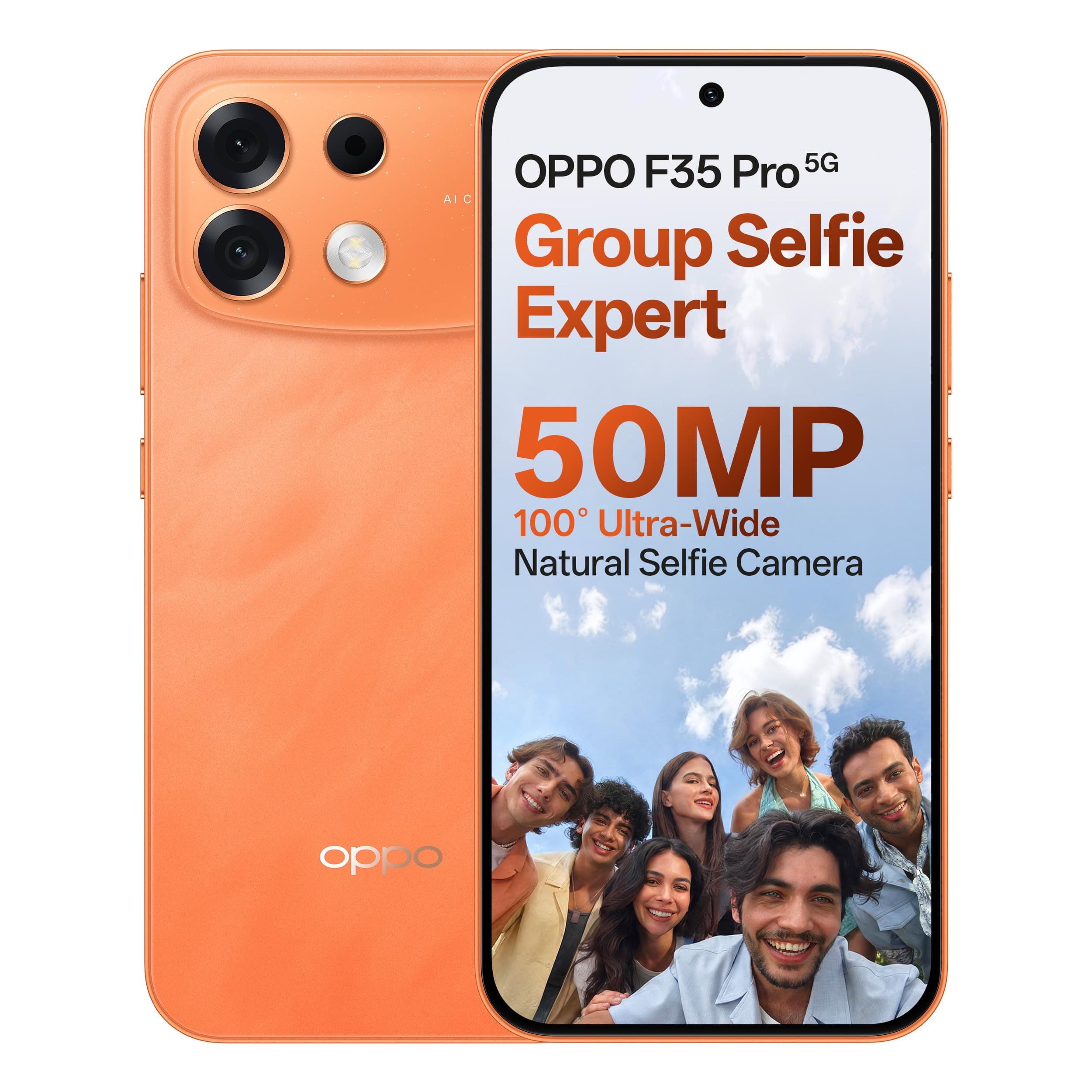 OPPO F35 Pro 5G | 6GB+128GB | Sunrise Orange | 8000mAh Battery | 80W SUPERVOOC | 6.78" 144Hz AMOLED | 50MP OIS + 50MP AF S...