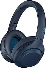 Sony Noise Cancelling Headphones WHXB900N: Wireless Bluetooth Over the Ear Headset with Mic for phone-call and Alexa voice control - Blue (Amazon Excl