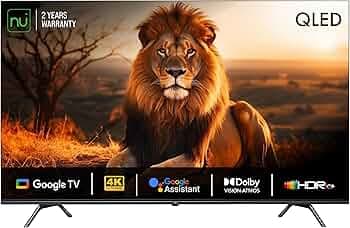 Nu 126 cm (50 inch) Google Series 4K Ultra HD QLED Smart TV LED50QUGNX (Black) 2023 Model
