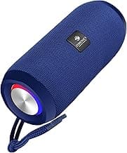 Zebronics Zeb-Action Wireless 10W Portable Speaker, Supporting Bluetooth v5.1, TWS, RGB Lights, Fabric Finish, AUX/USB/FM/mSD (Blue)