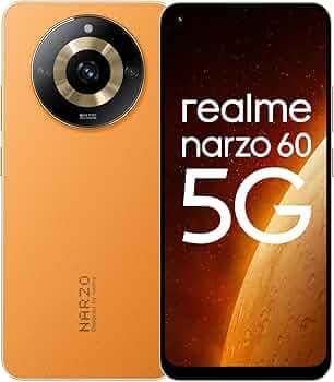 (Refurbished) realme narzo 60 5G (Mars Orange,8GB+256GB) | 90Hz Super AMOLED Display | Ultra Premium Vegan Leather Design | with 33W SUPERVOOC Charger