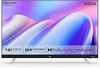 Acer 109 cm (43 inches) 4K Ultra HD Android Smart LED TV AR43AP2851UDFL (Black) (2021 Model) | With Frameless Design