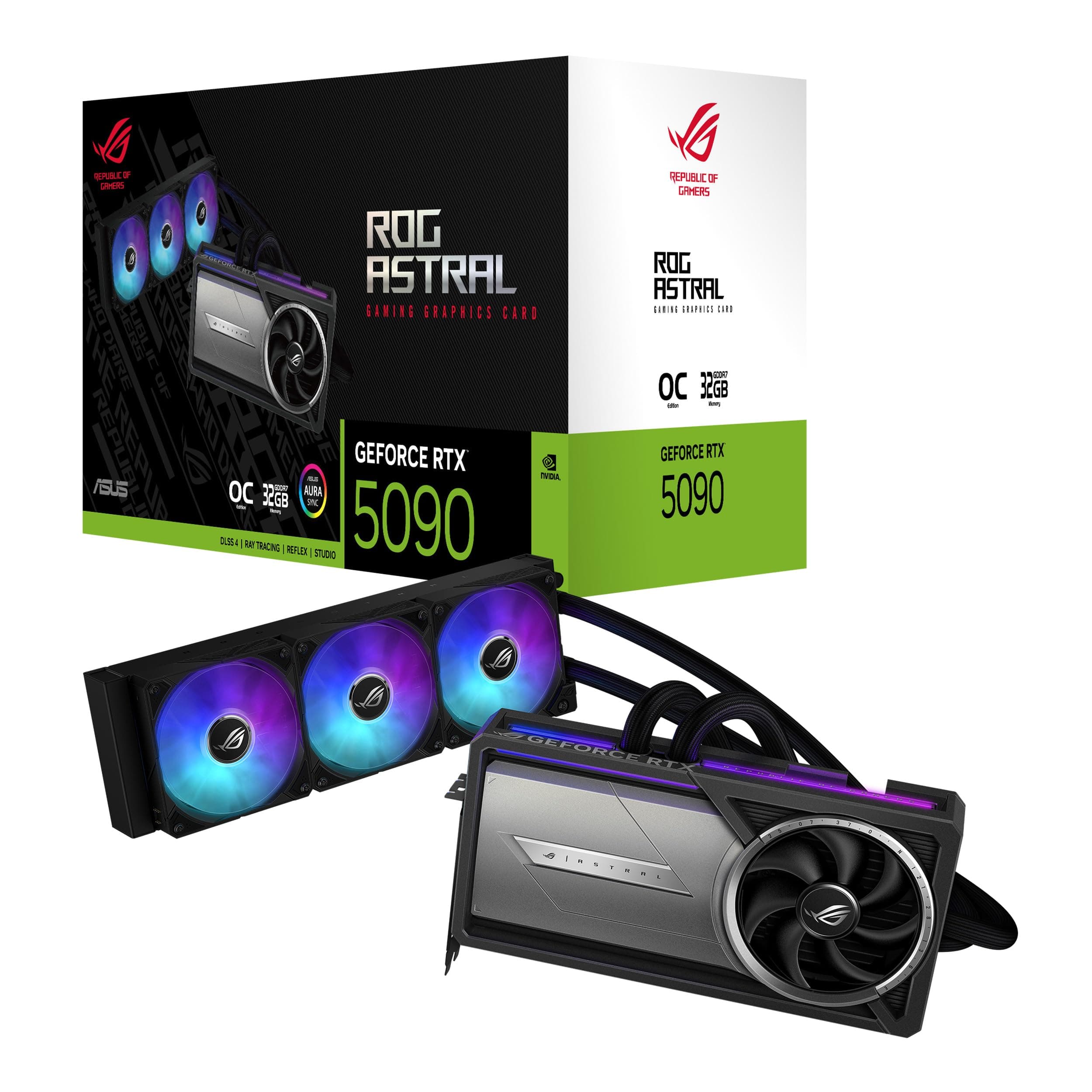 ASUS ROG Astral LC GeForce RTX 5090 32GB GDDR7 OC Edition  Experience Fluid Force with a 360mm AIO Cooler for Optimal Performance That can Achieve The...