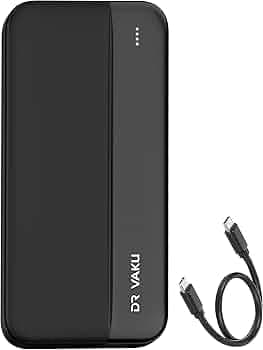 DR VAKU 10000mAh Power Bank Magnum Series with Type-C 20W Fast Power Delivery Charging Triple USB Port Type C (Input & Output) Lithium Polymer Battery...