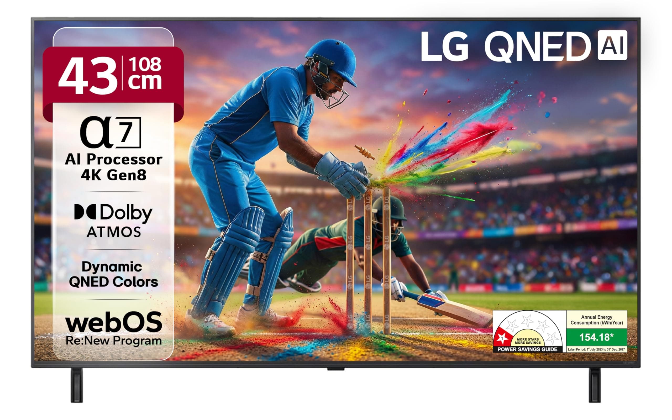 LG 108 cm (43 inches) QNED 8AA Series 4K Ultra HD Smart webOS QNED TV 43QNED8AA6A