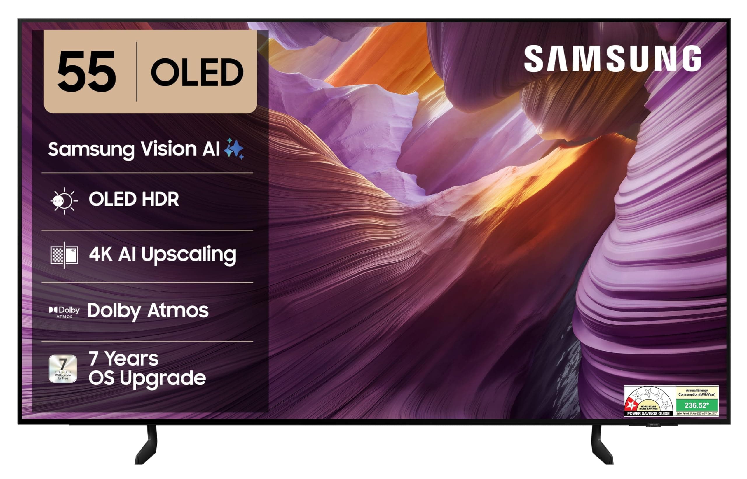 Samsung 138 cm (55 inches) 4K Ultra HD Smart OLED TV QA55S85FAELXL