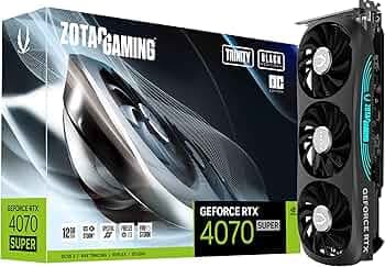 Zotac Gaming GeForce RTX 4070 Super Trinity OC 12 GB GDDR6X Graphics Card | 192-bit 21 Gbps Upto 2505 MHz GPU | 3 DP 1 HDMI PCI Express 4.0 16x Interf...