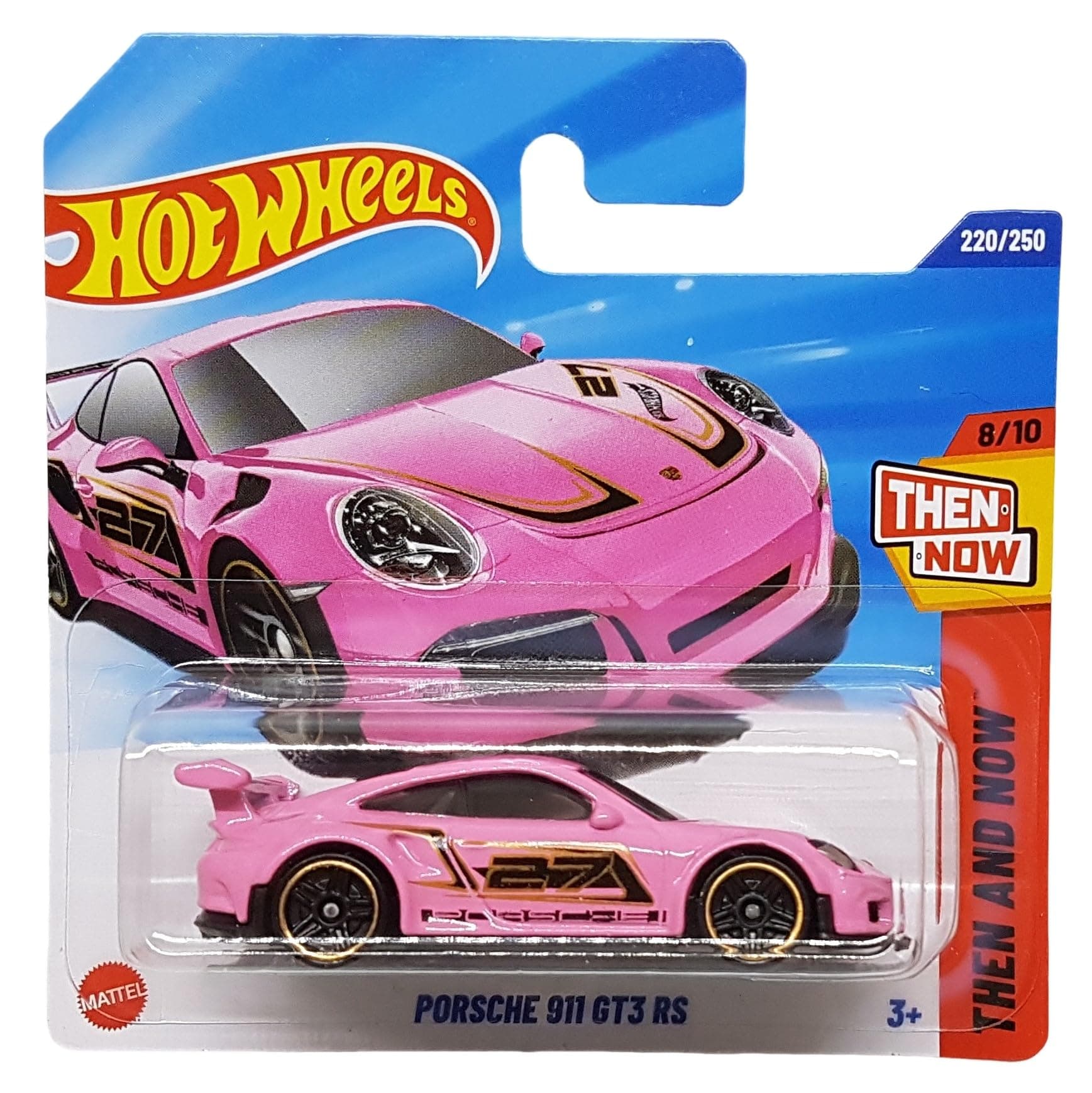 Hot Wheels Porsche 911 GT3 RS Then and Now Ages 3 Years and Up 220/250 (Pink)