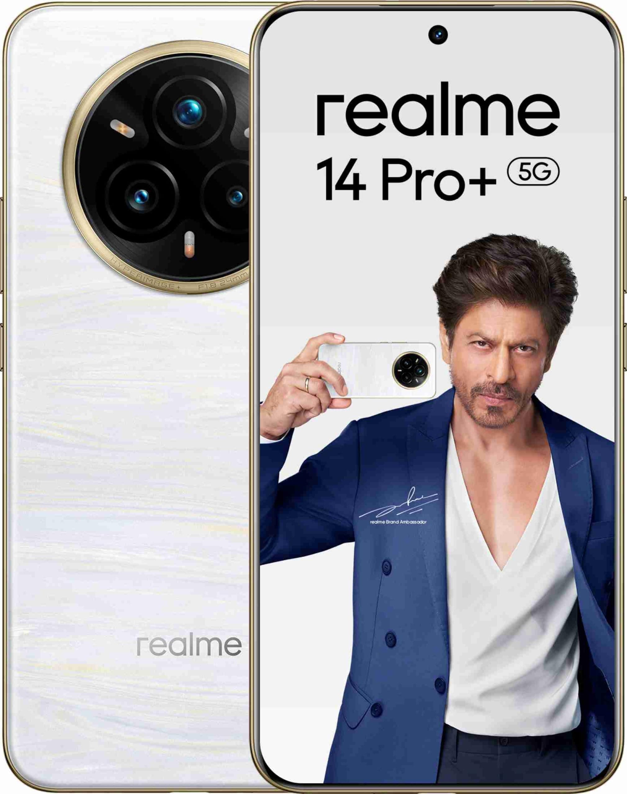 realme 14 Pro+ 5G (Pearl White, 12GB RAM, 256GB Storage)| 6.83" Curved AMOLED Display | 50MP Sony IMX896 OIS + 50MP Periscope Rear Cam | 6000mAh Batte...