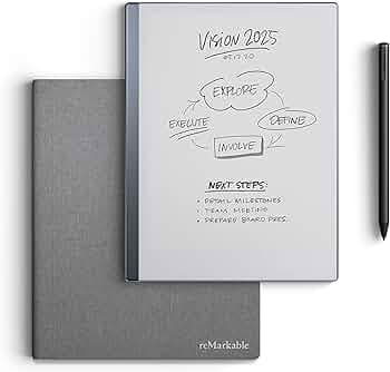 reMarkable 2 Bundle  reMarkable 2 is the original paper tablet | Includes 10.3 reMarkable Tablet, Marker Plus pen with eraser, Book Folio cover in gra...