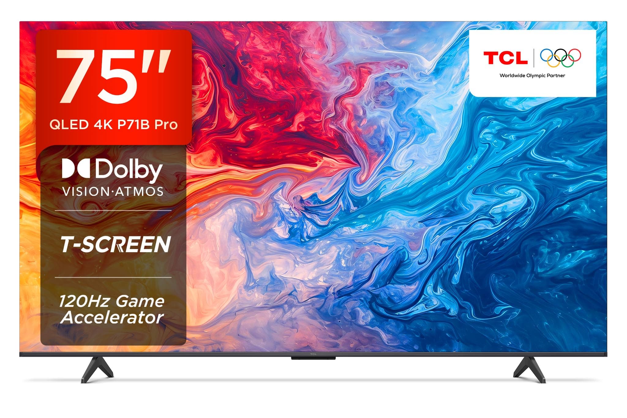TCL 189 cm (75 inches) 4K Ultra HD Smart QLED Google TV 75P71B Pro (Black)