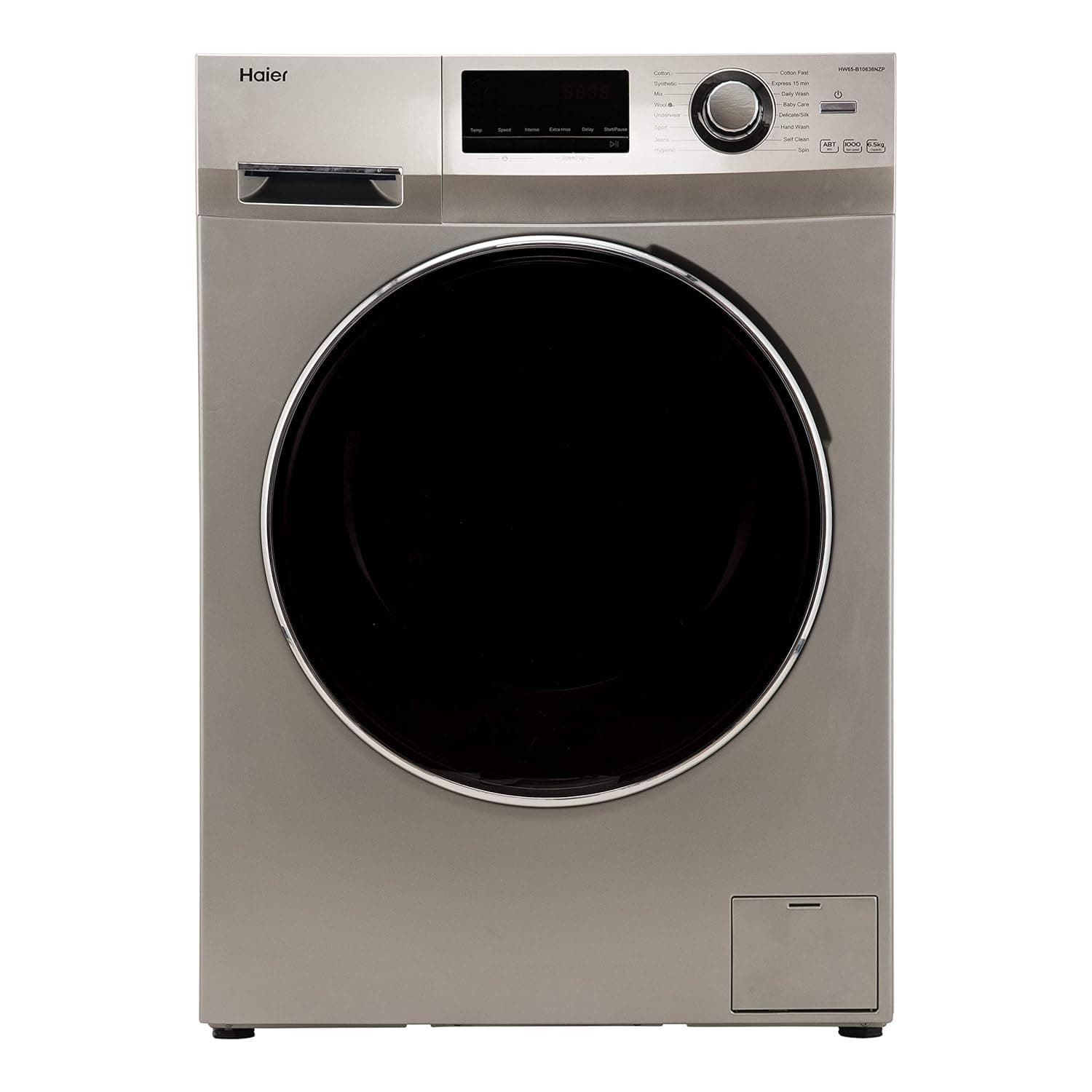 Haier 6.5 Kg Inverter Fully-Automatic Front Loading Washing Machine (HW65-IM10636TNZP, Titanium Grey) Washing Machines & Dryers