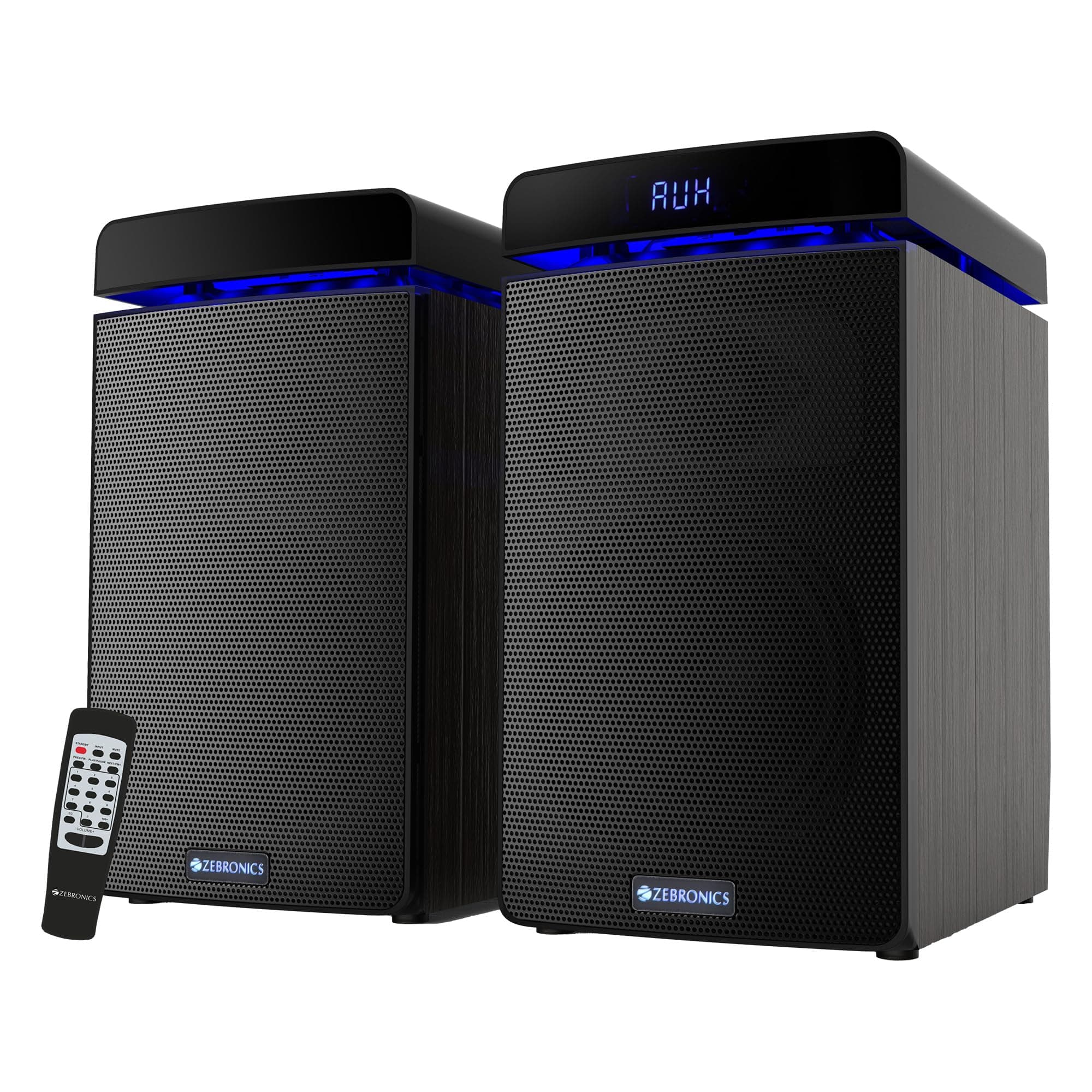 ZEBRONICS New Launch BT4848RUCF 2.0 Bookshelf Speaker with 80W Output, 2-Way Speaker, Multi Connectivity - Bluetooth | AUX | USB | FM, Media/Volume Co...