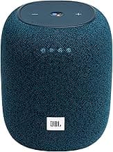 (Renewed) JBL Link Music 360 Degree Wi-Fi & Bluetooth Wireless Streaming Speaker with Mic and Voice Assistance Integrated (Blue)