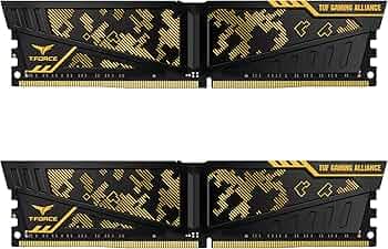 TEAMGROUP T-Force Vulcan TUF Gaming Alliance DDR4 16GB Kit (2x8GB) 3200MHz (PC4-25600) CL16 Desktop Memory Module Ram - TLTYD416G3200HC16CDC01
