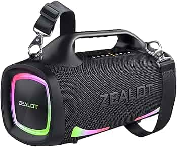 Zealot Bluetooth Speaker,100W Booming Sound Speakers Bluetooth Wireless, Dual Pairing, XBass, Bluetooth 5.2, 24000mAh Power Bank, Portable Outdoor Wat...