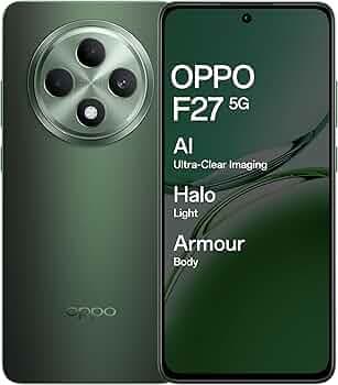 OPPO F27 5G (Emerald Green, 8GB RAM, 128GB Storage) | 6.67" FHD+ AMOLED Display|32MP Sony IMX615 Selfie Camera |AI Portrait Expert| 45W SUPERVOOC| wit...