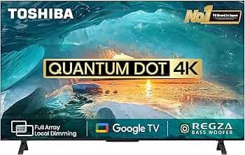 TOSHIBA 139 cm (55 inches) 4K Ultra HD Smart QLED Google TV 55M550MP (Black)