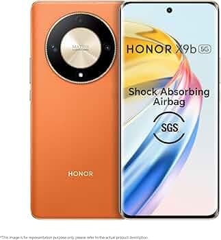 HONOR X9b 5G (Sunrise Orange, 8GB + 256GB) | India's First Ultra-Bounce Anti-Drop Curved AMOLED Display | 5800mAh Battery | 108MP Primary Camera | Wit...