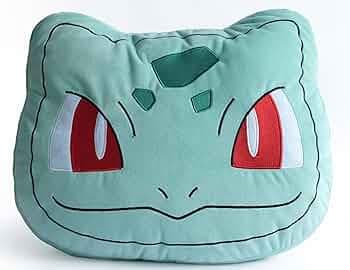 Mirada Green Pokemon Bulba - Saur Face Soft Toy - Officially Licensed - Plush Stuffed Pillow - Ideal for Collection & Gifting - 35cm