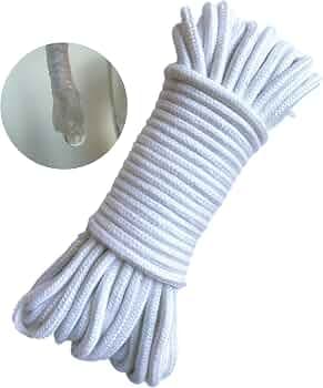 Basic - 50 Feet 5mm - Plants Automatic Drip Watering Wick Cord Spike for 7-15 Days Vacation Holiday/Hydroponic NFT Aquaponic Wick Cord String Rope (35...