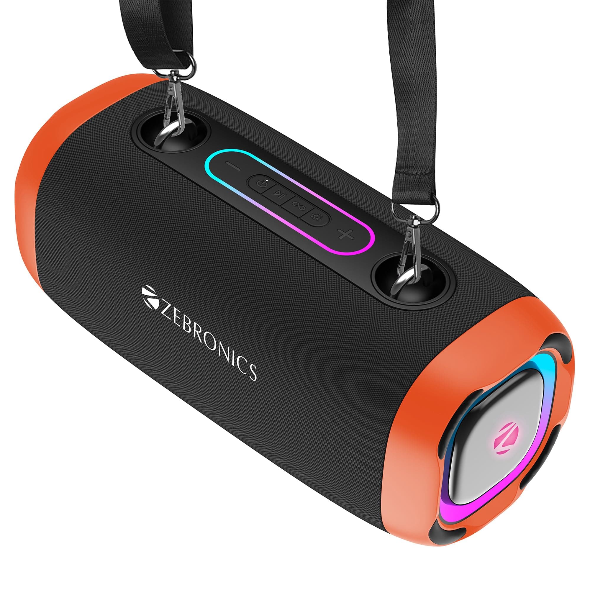 ZEBRONICS Sound Feast 85, Portable Bluetooth Speaker, 20 Watts, Upto 9 Hours Playback, Dual Passive Radiator, BTv5.3 | TWS | USB, RGB LED, Call Functi...
