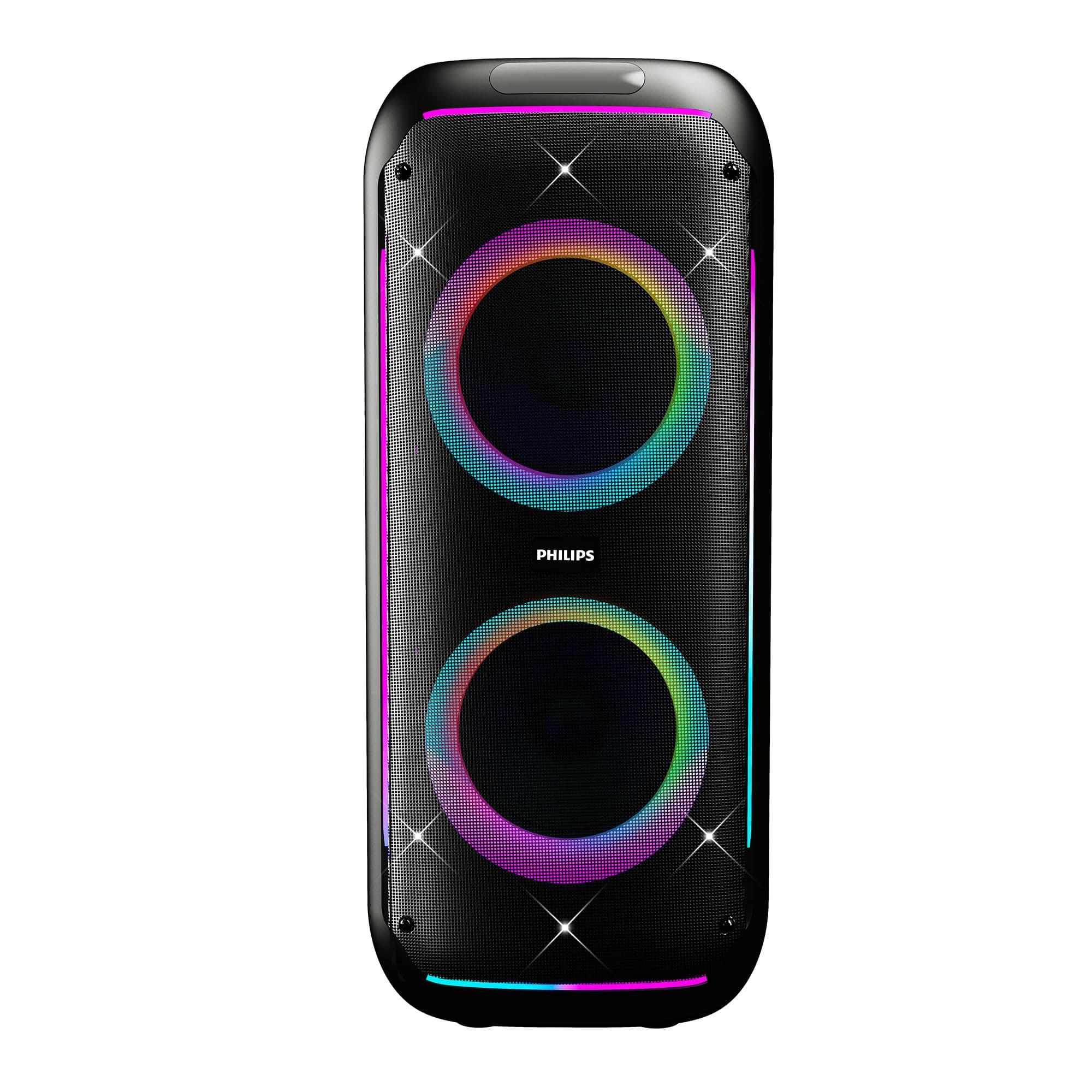 Philips TAX4910/94 120W Wireless Bluetooth Party Speaker with Remote, RGB Lights, 10H Playtime, Bluetooth v5.3, 6000mAh Battery, USB/AUX/Mic/SD Card I...