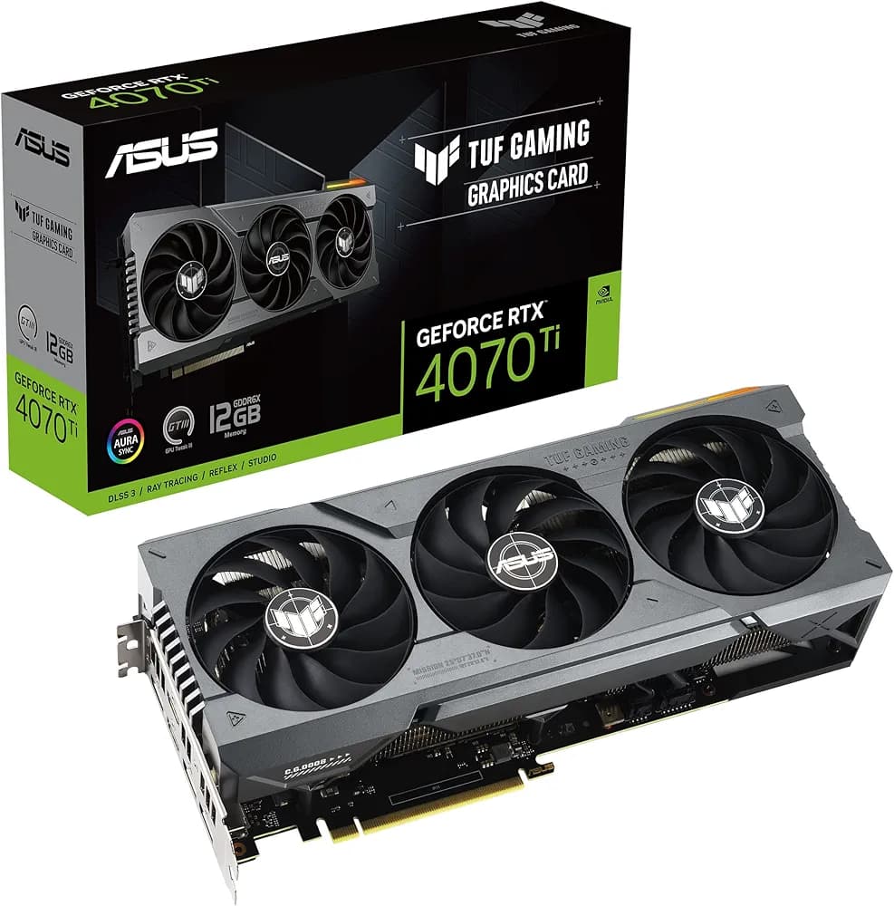 ASUS TUF Gaming NVIDIA GeForce RTX™ 4070 Ti Gaming Graphics Card (PCIe 4.0, 12GB GDDR6X, HDMI 2.1a, DisplayPort 1.4a)