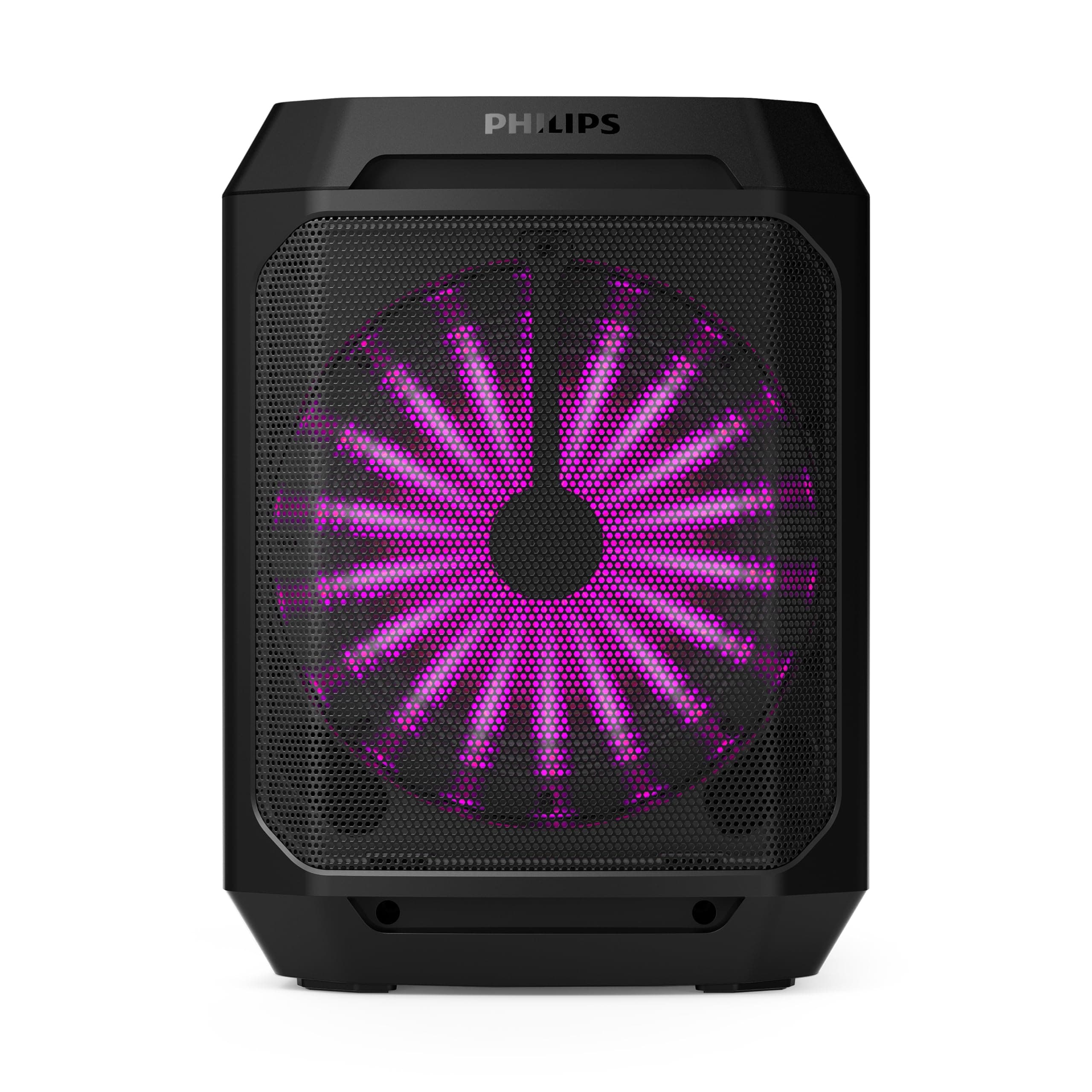 Philips TAX2208 Bluetooth Party Speaker with 30W Dynamic Bass Boost, 3000mAh Battery, Aux-in, Karaoke Mic Input, Wireless Pairing for Stereo Sound, Bu...