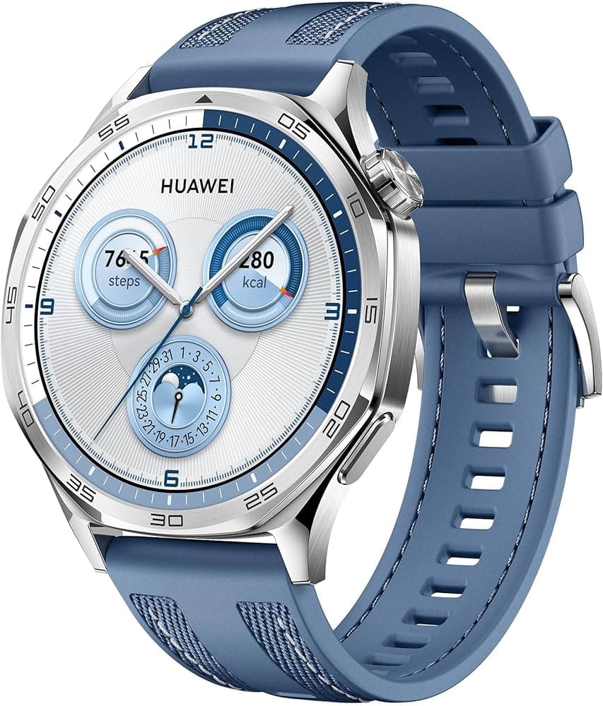 Huawei Watch GT 5 46mm Smartwatch, Up to 14 Days Battery Life, iOS & Android Compatible,Built in Maps, Pro-Level Sports Call&Message Reply, (Blue, 46m...