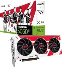 ASUS T1 GeForce RTX 5060 Ti OC Edition 8GB GDDR7 Gaming Graphics Card | NVIDIA Blackwell Architecture | 759 AI Tops | Limi...