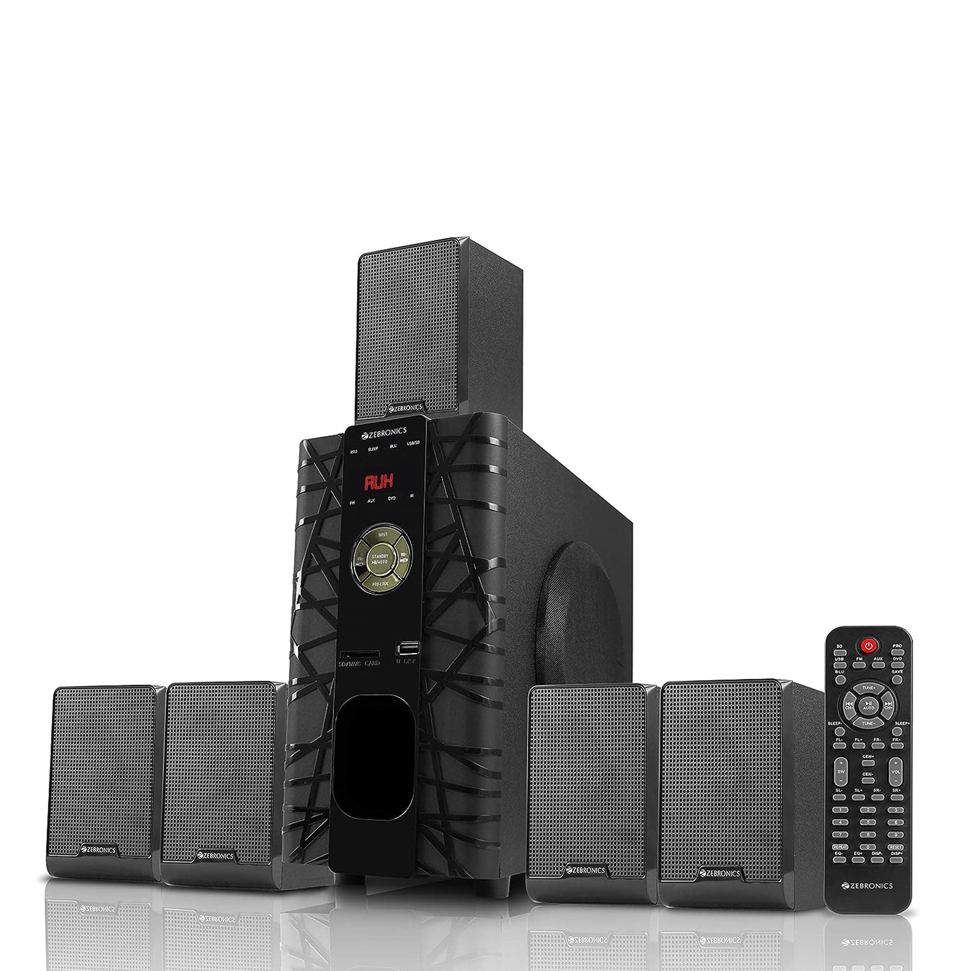 Zebronics ZEB-BT6590RUCF Wireless Bluetooth Multimedia Speaker with Supporting SD Card, USB, AUX, FM & Remote Control. (65 Watt, 5.1 Channel)