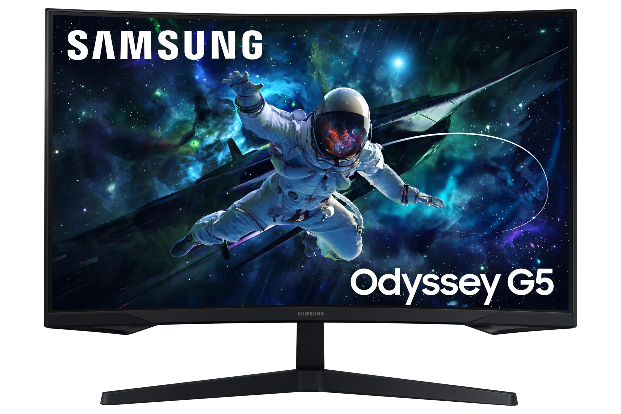 Samsung 32" (80cm) Odyssey G5 2K Curved Gaming Monitor|QHD 2560 X 1440|1000R Curved|165Hz|1ms(MPRT)|300nits|Ports-HDMI,DP,Headphone|DP Cable|HDR10|Fre...